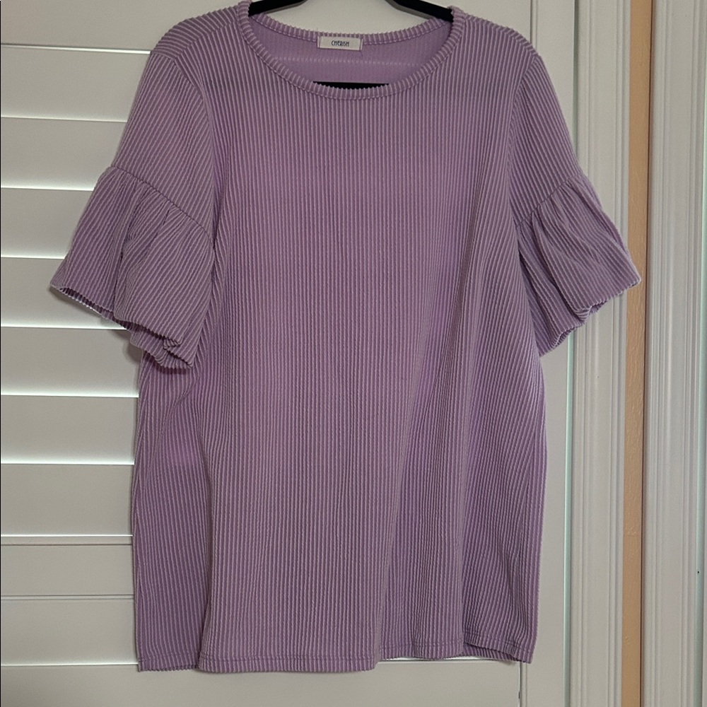 Lavender Ribbed Top